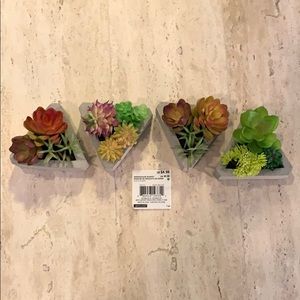 4 Faux Succulents
